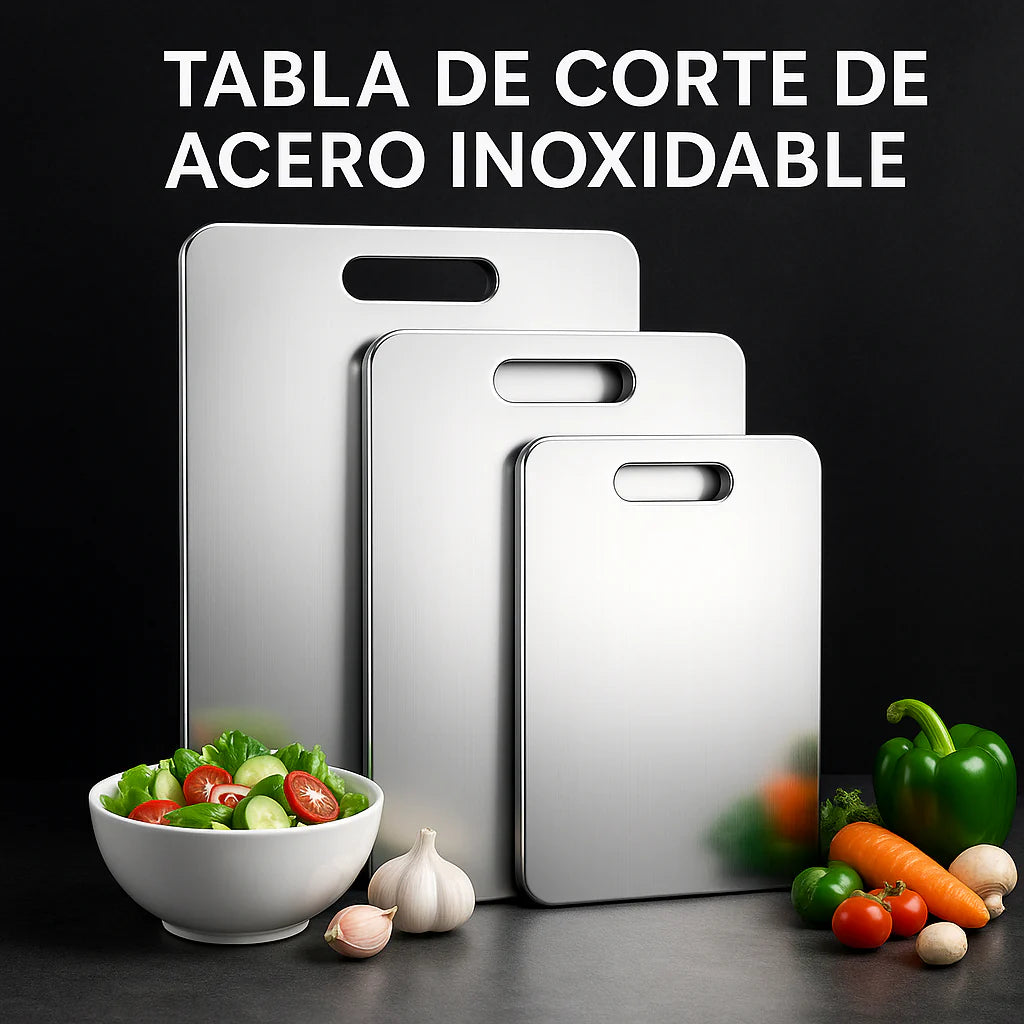 FIORENZA || TABLA DE CORTE PREMIUM ACERO INOXIDABLE