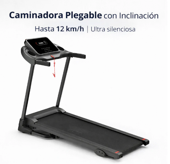 Caminadora Eléctrica Plegable 2.5HP | 3 Niveles de Inclinación  | soporta 199 kilos🚚