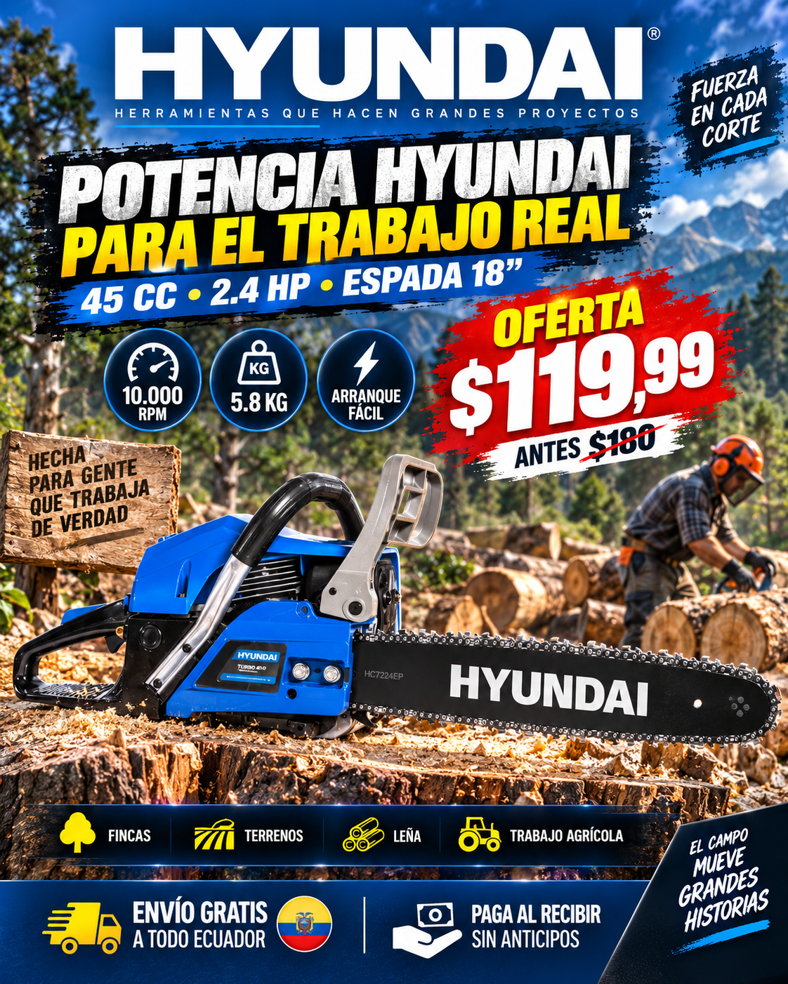Motosierra Hyundai De 18"