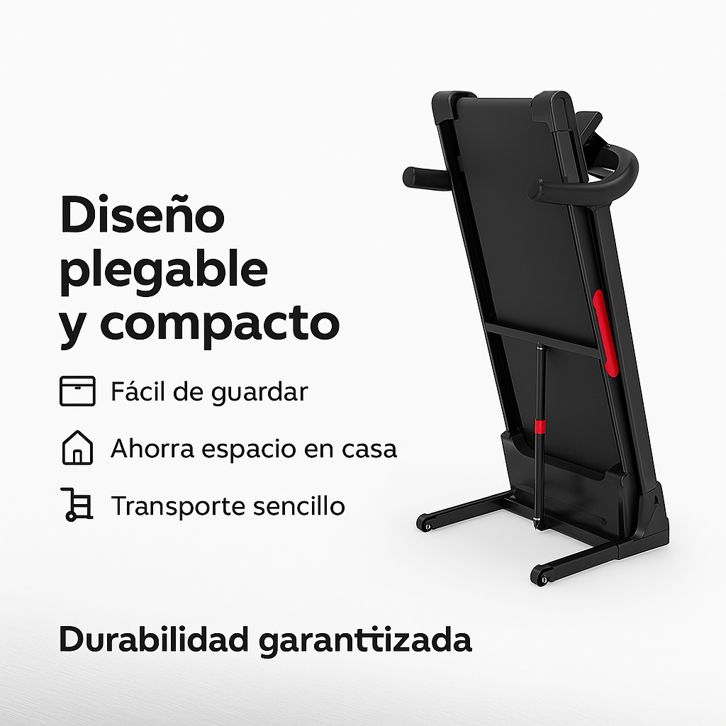 Caminadora Plegable con Inclinación Manual 3 Niveles – Velocidad 1 a 14 km/h