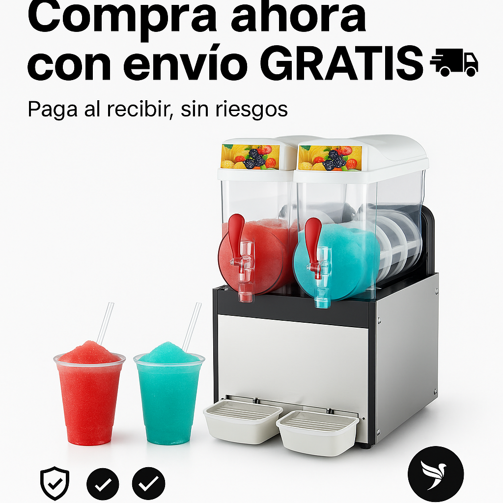 Máquina de Granizados Profesional 30L con Motor Embraco – Potente y Duradera