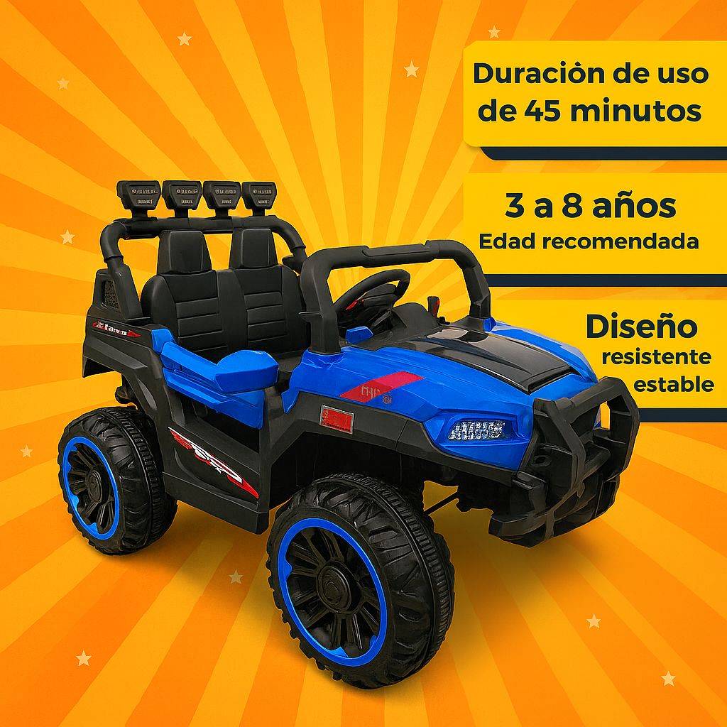 🚙 Carrito Eléctrico Infantil 4x4 Azul Deportivo