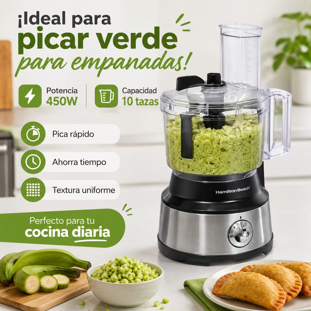 Procesador de alimentos y picador de verduras verde
