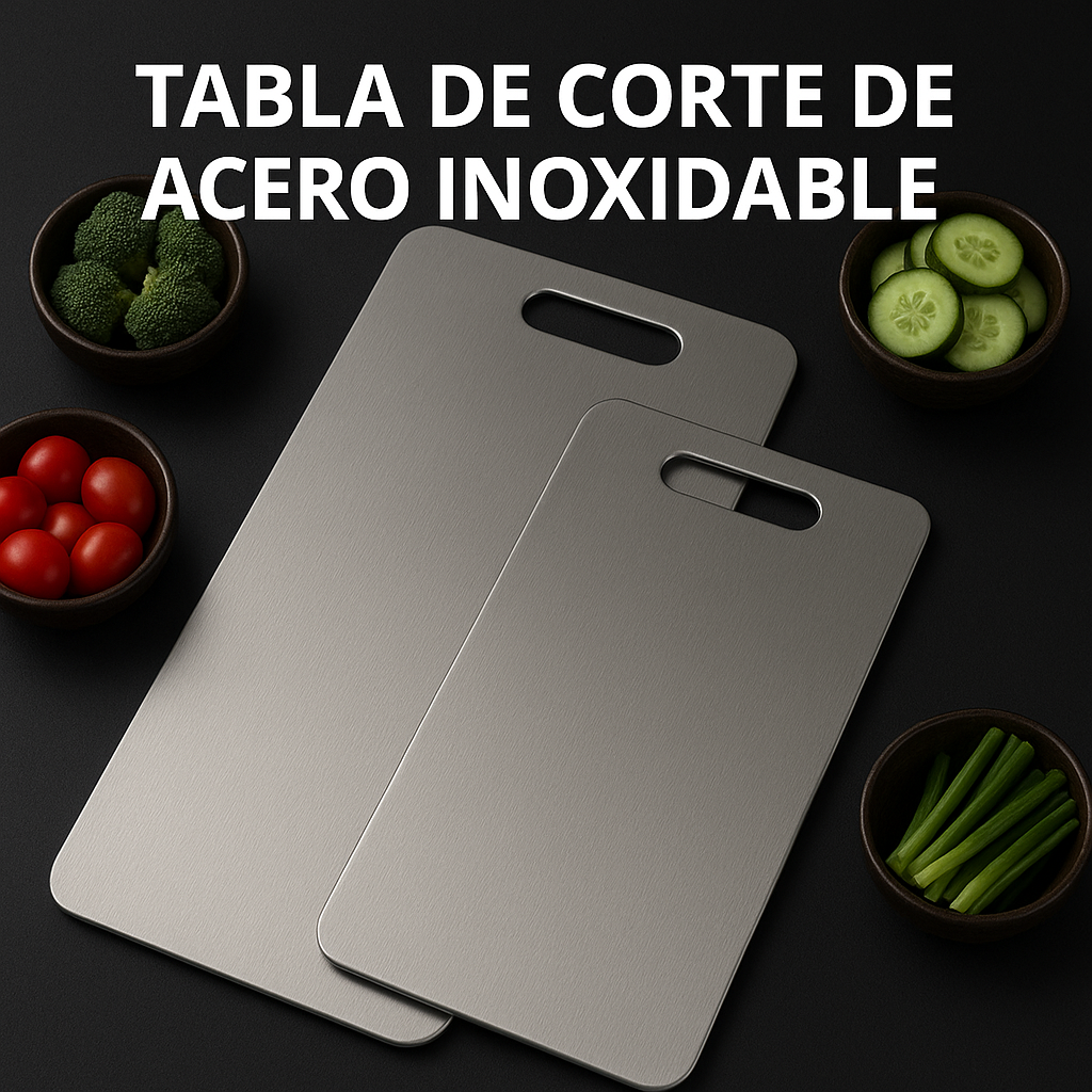 FIORENZA || TABLA DE CORTE PREMIUM ACERO INOXIDABLE